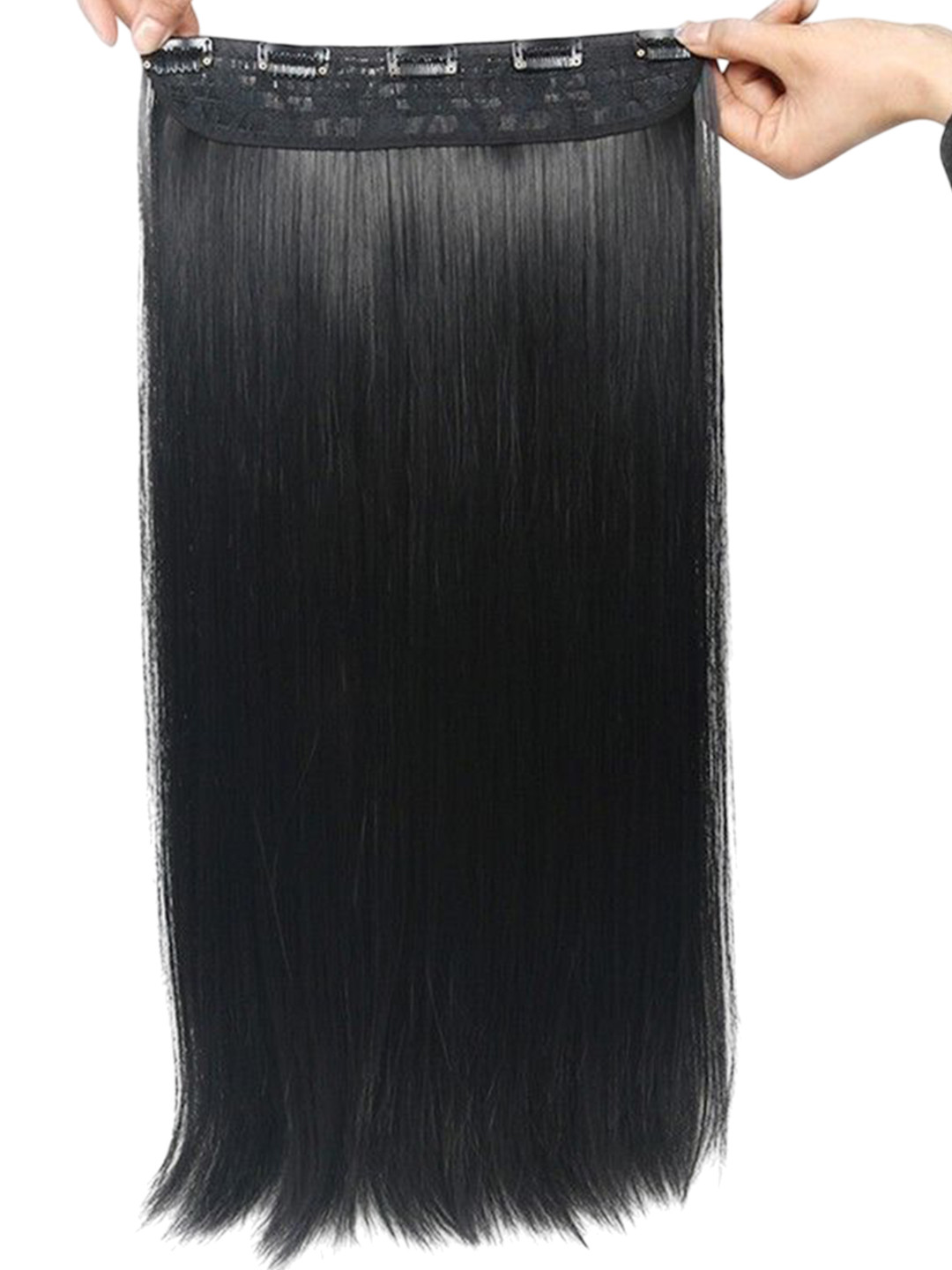 

CRIBE Clip-In Scalp Topper Straight Hair Extension - Black - 24 Inch