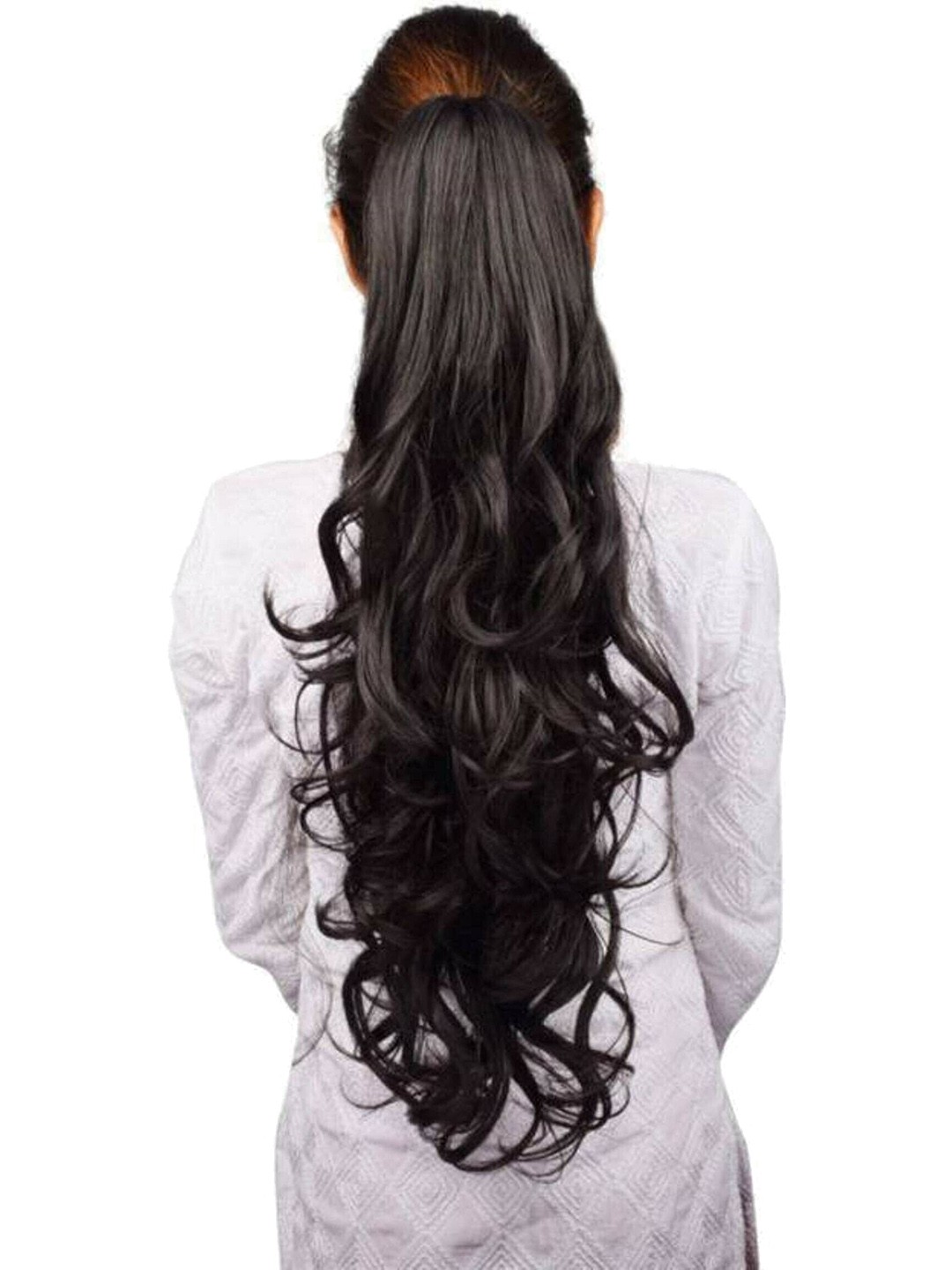 

CRIBE Clip-In Ponytail Curly Hair Extension - Black - 18 Inch