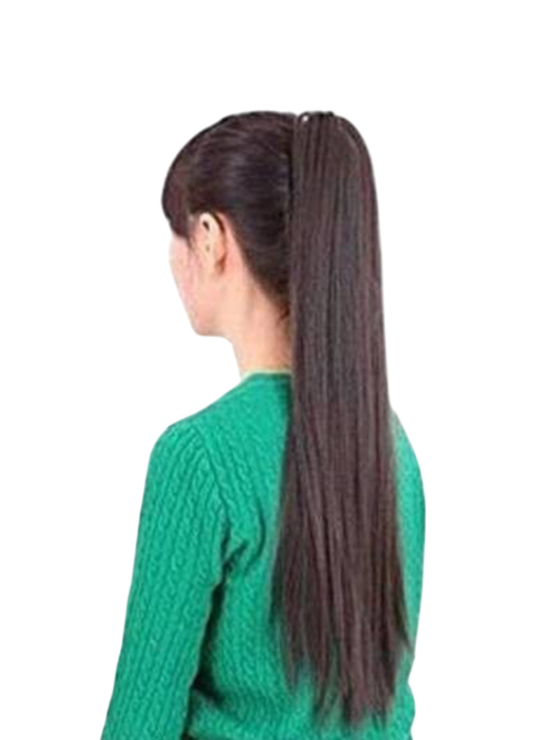 

CRIBE Clip In Straight Ponytail Hair Extension - Brown - 20 Inch