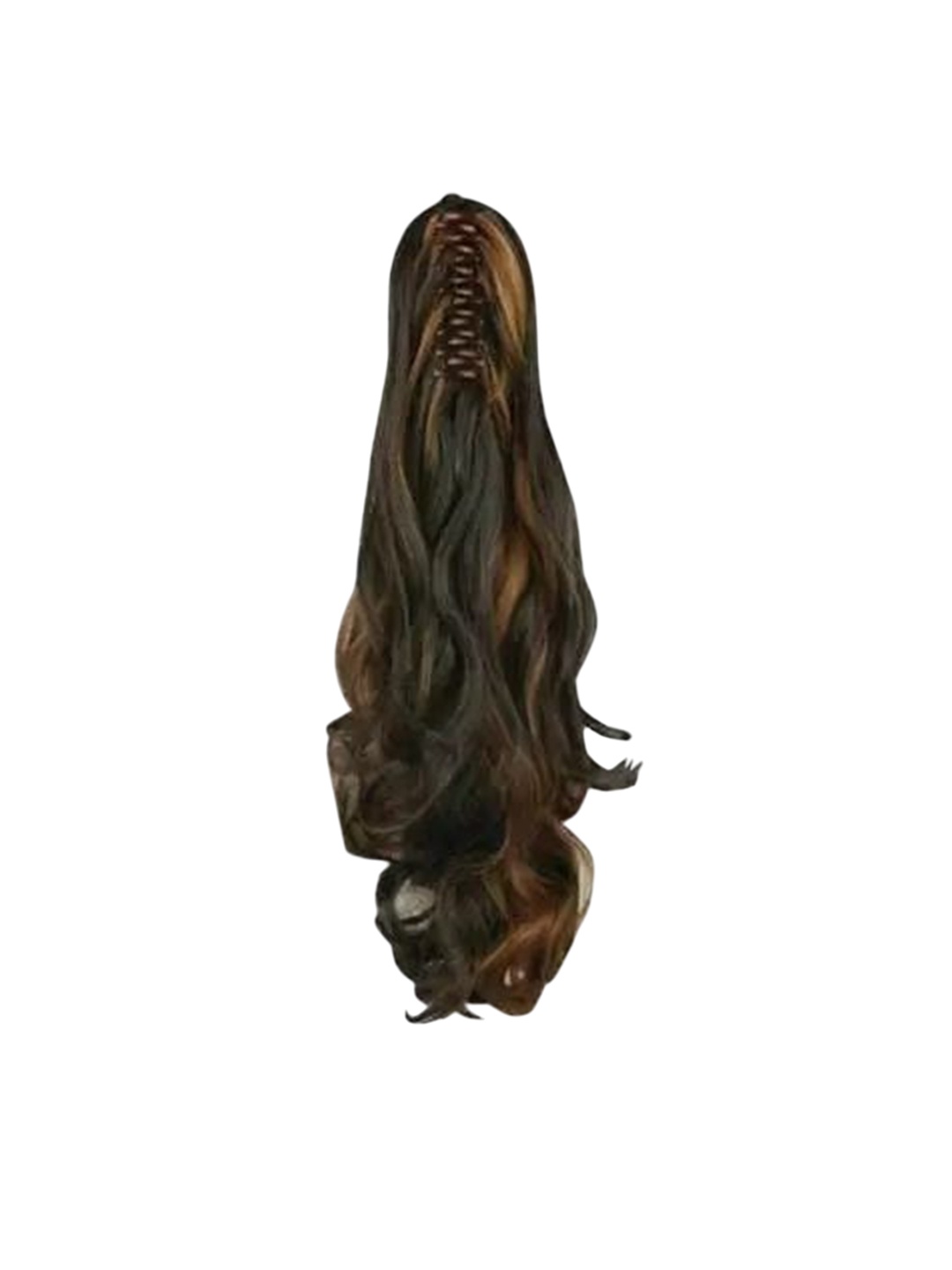 

CRIBE Clip-In Wavy Ponytail Hair Extension - 27Inch -Highlight, Black