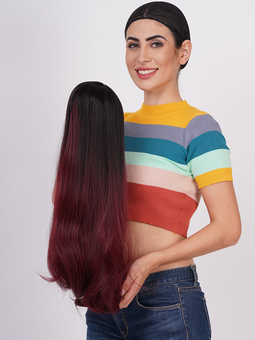 

CRIBE Halo Straight Toupee Hair Extension - Brown - 30 Inch