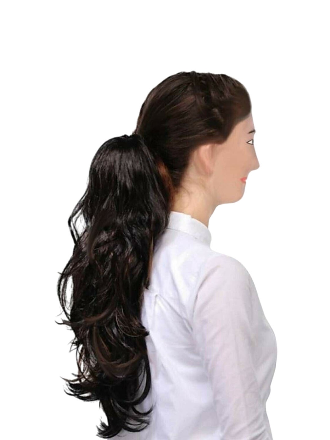 

CRIBE Clip In Wavy Ponytail Hair Extension - Black - 20 Inch