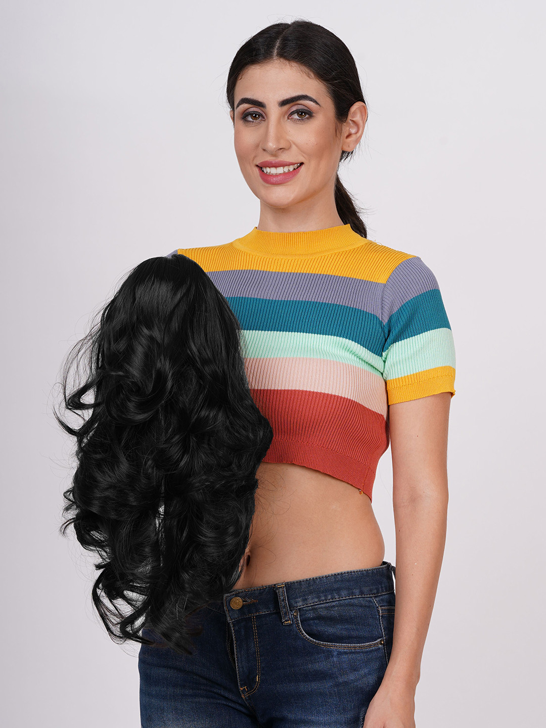 

CRIBE Wavy Hair Extension - Black - 24 Inch