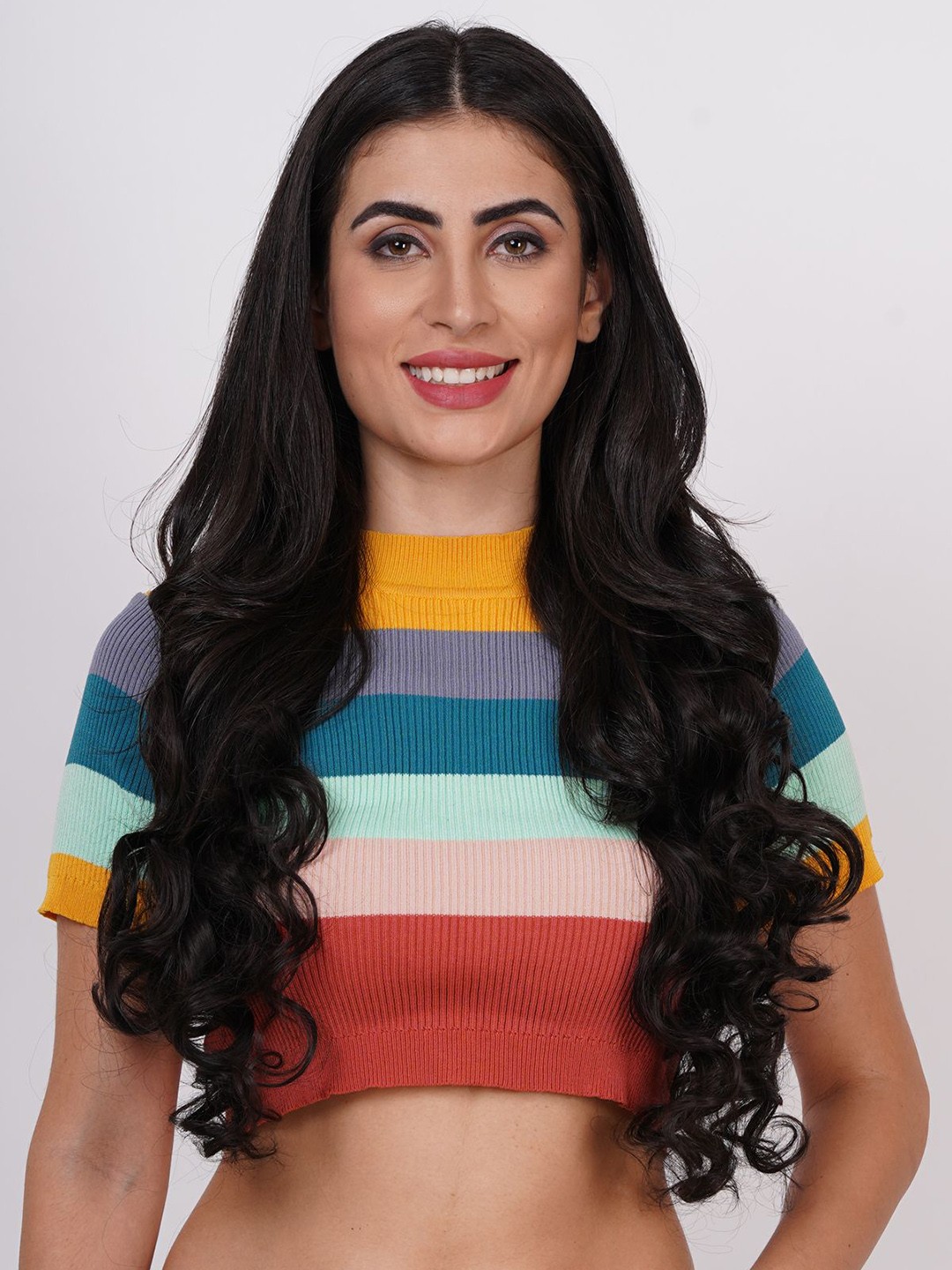

CRIBE 5 Clip In Wavy Hair Extension - Brown - 20 Inch