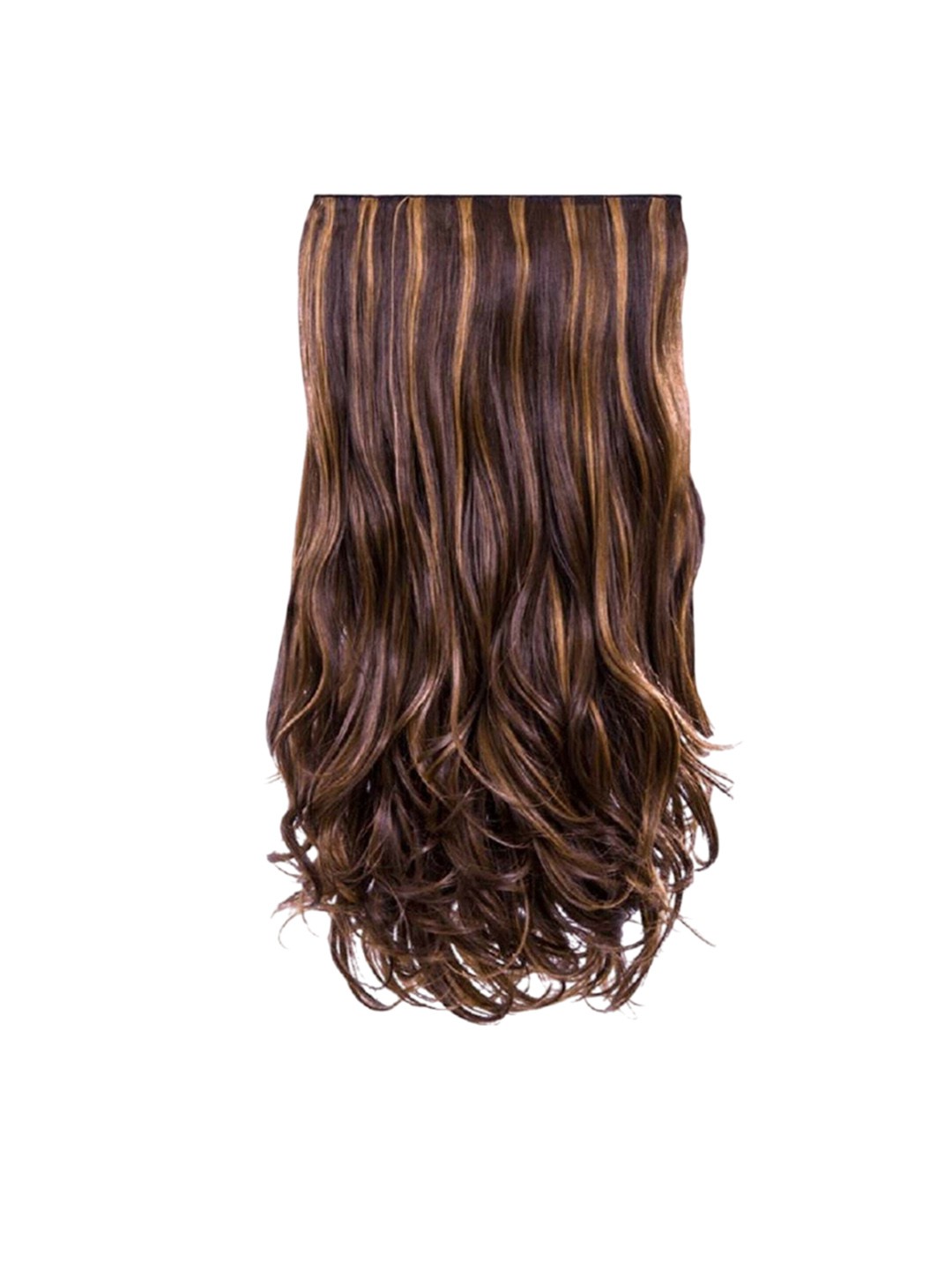 

CRIBE 5 Clip-In Ponytail Wavy Hair Extension - Golden Highlight - 24 Inch, Gold