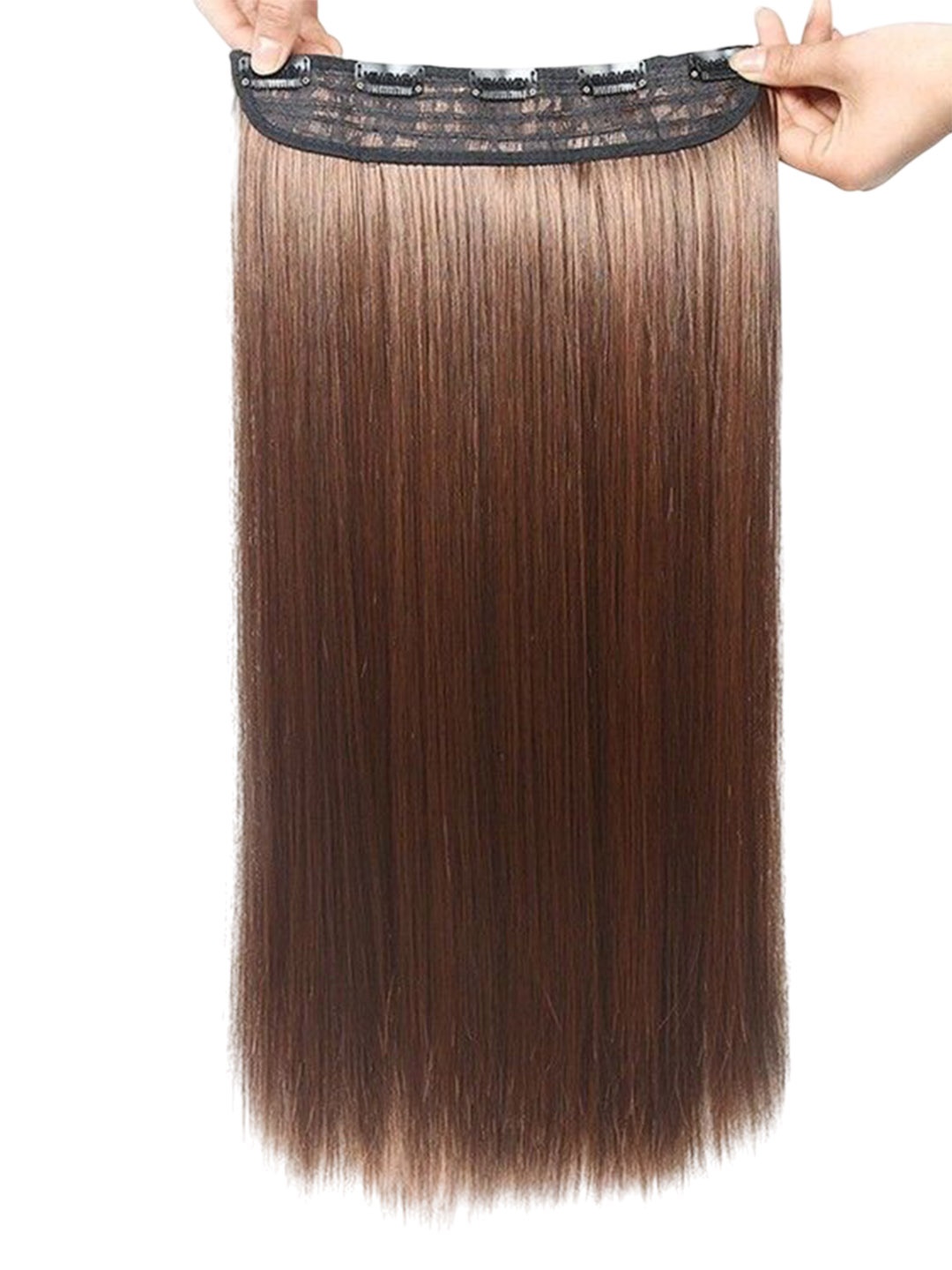 

CRIBE Clip-In Locks Straight Hair Extension - Brown - 24 Inch