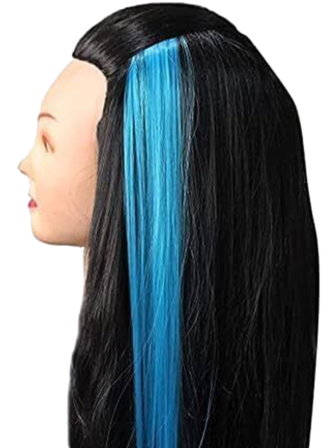 

CRIBE Clip-In Coloured Strand Straight Hair Extension - Blue - 22 Inch