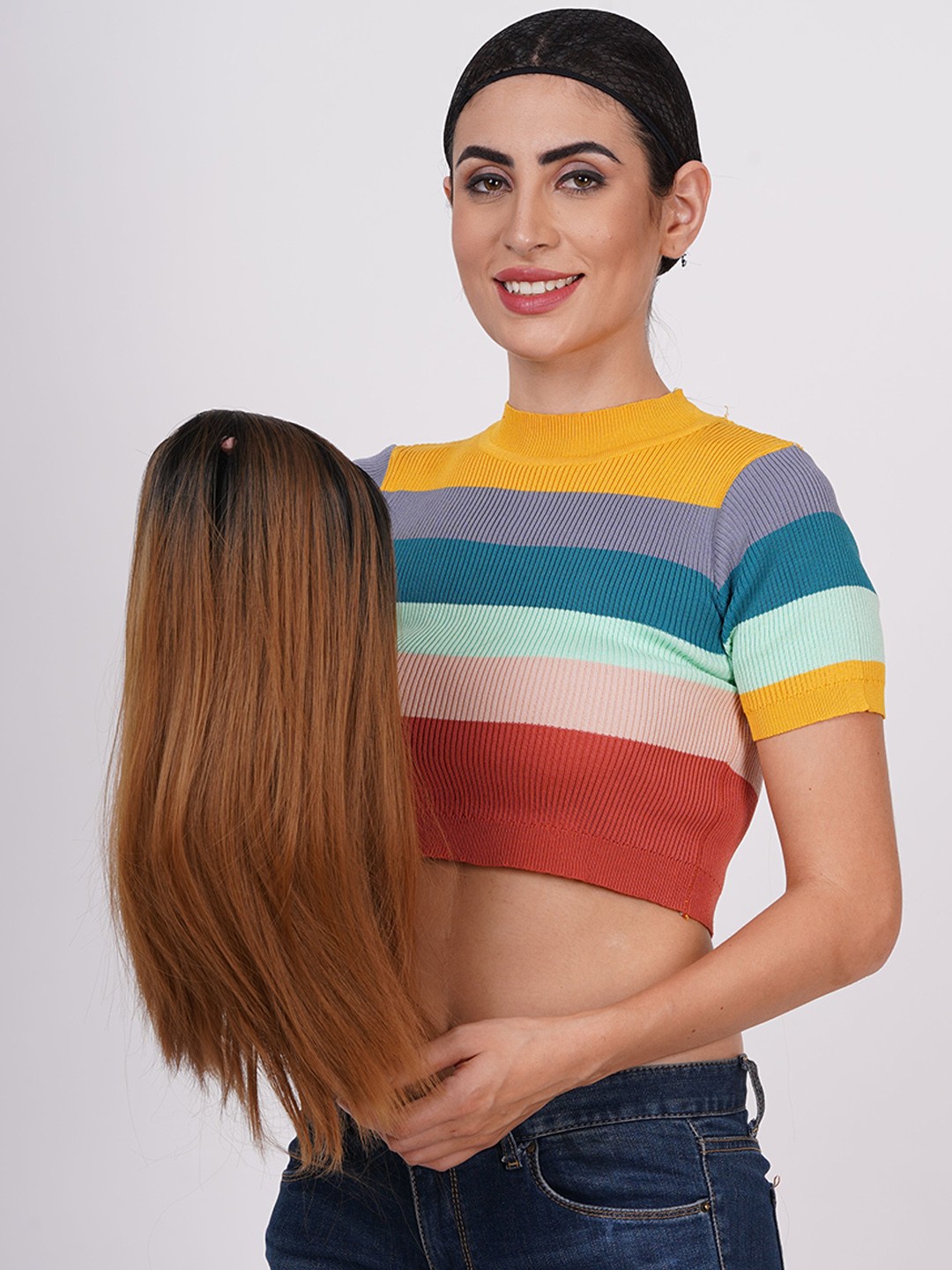 

CRIBE Halo Toupee Straight Hair Extension - Brown - 20 Inch