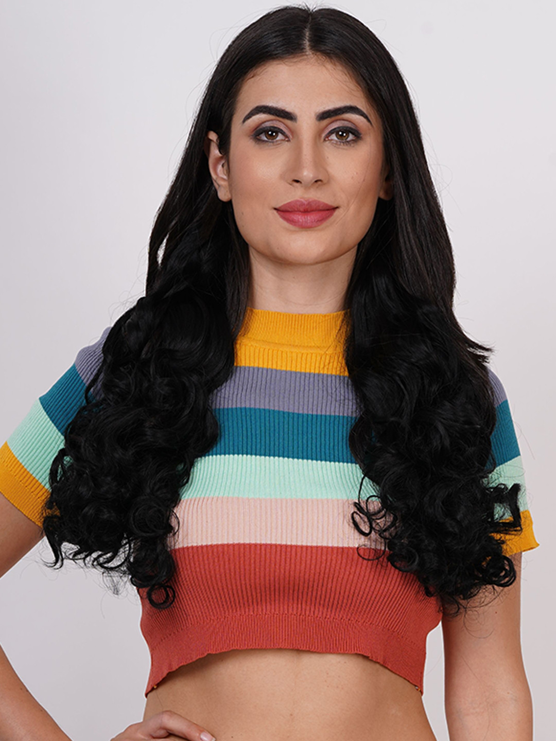 

CRIBE Clip-In Ponytail Wavy Hair Extension - Black - 22 Inch