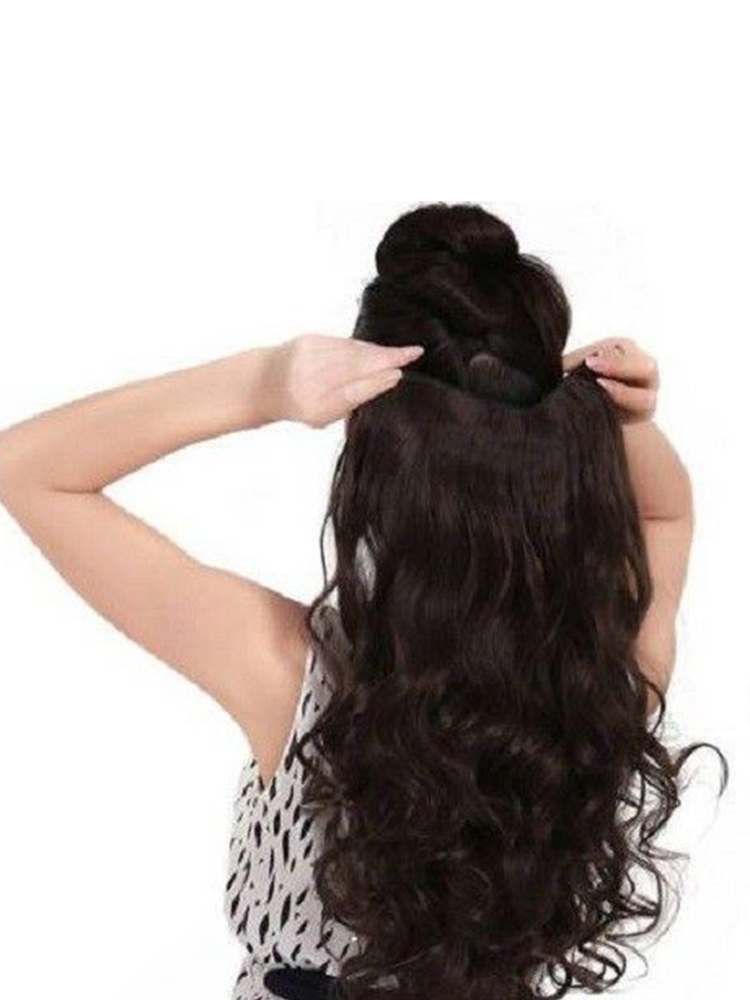 

CRIBE Clip-In Wavy Locks Hair Extension - 22 Inch - Brown