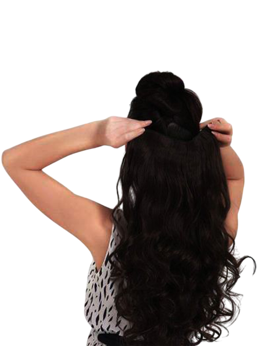 

CRIBE Clip-In Wavy Locks Hair Extension - Black - 20 Inch