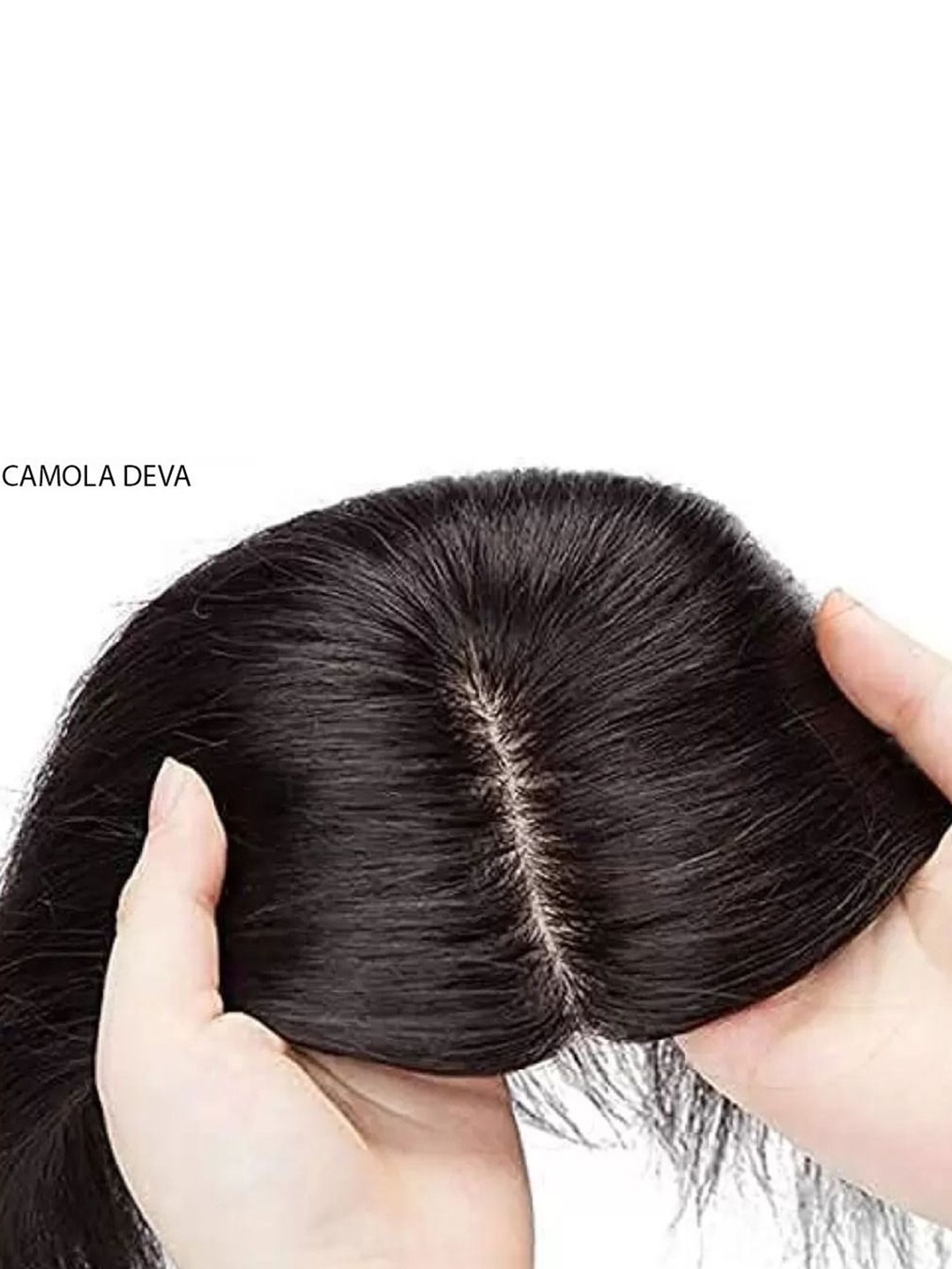 

CRIBE Clip-In Straight Scalp Topper Hair Extension - Black - 20 Inch