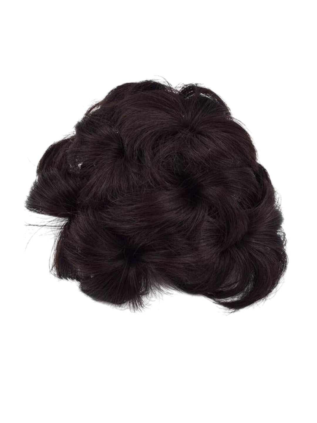 

CRIBE Clip-In Wavy Bun Hair Extension - Black - 12 Inch, Brown
