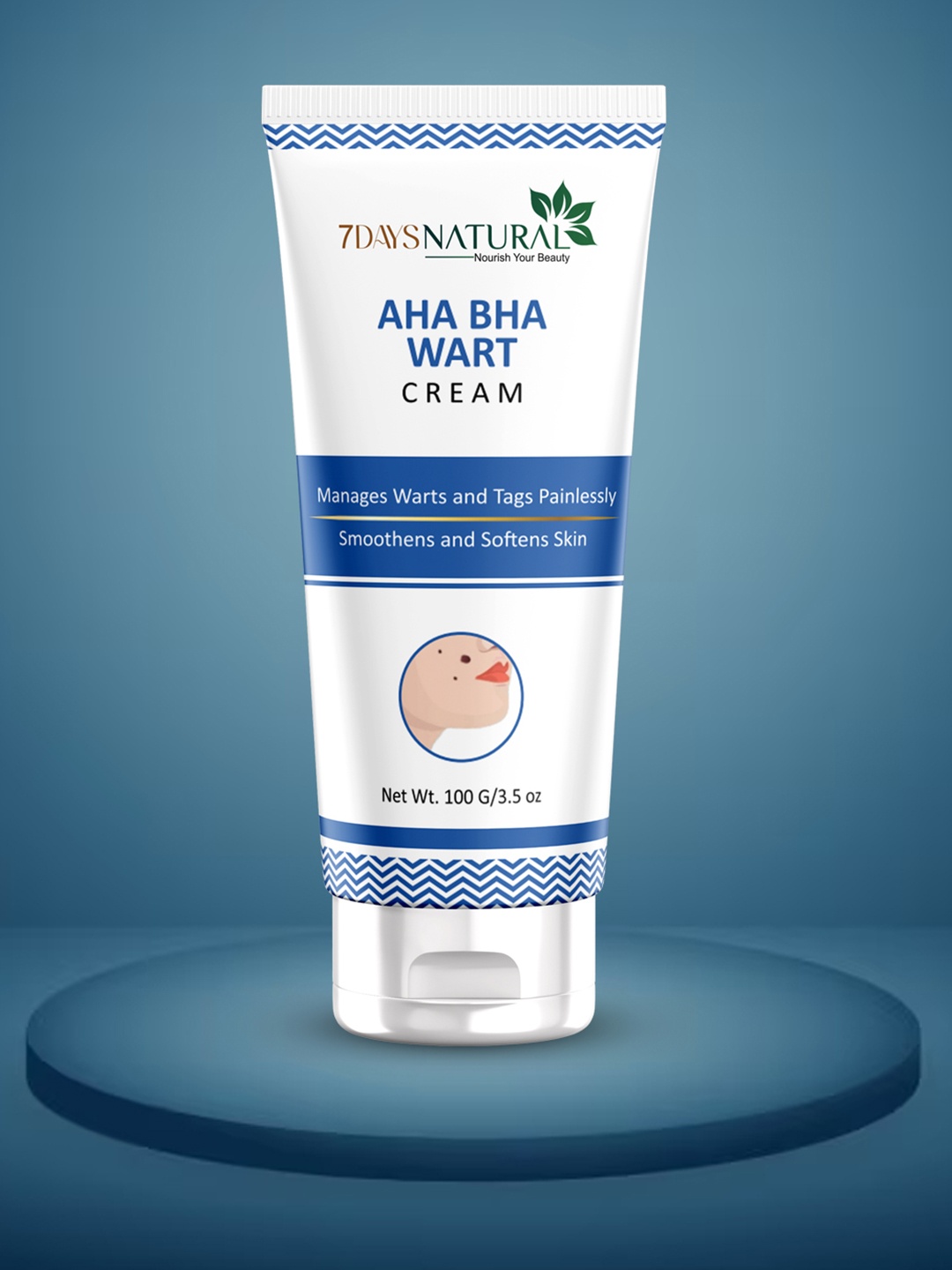 

7Days Natural AHA BHA Wart & Tags Painlessly Remover Cream - 100gm, White