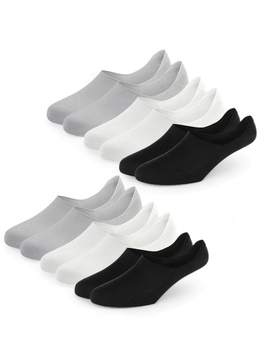 

Fitness Mantra Unisex Pack Of 6 Shoe-Liner Cotton Socks, Black