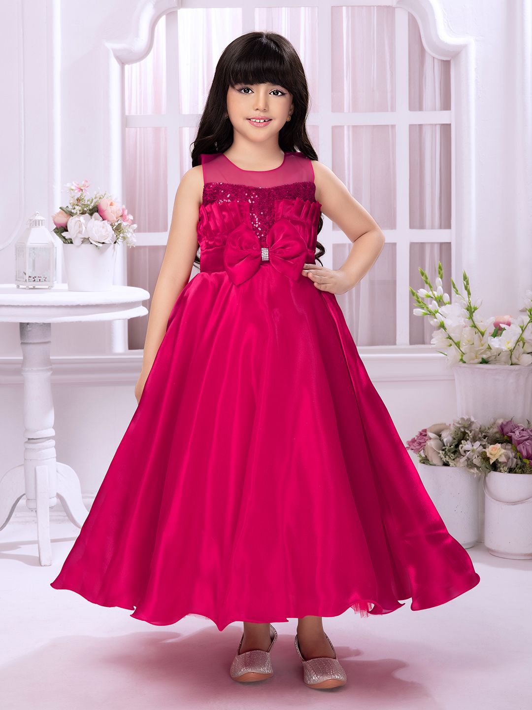 

Tiny Kingdom Girls Embellished Gown Maxi Dress, Red