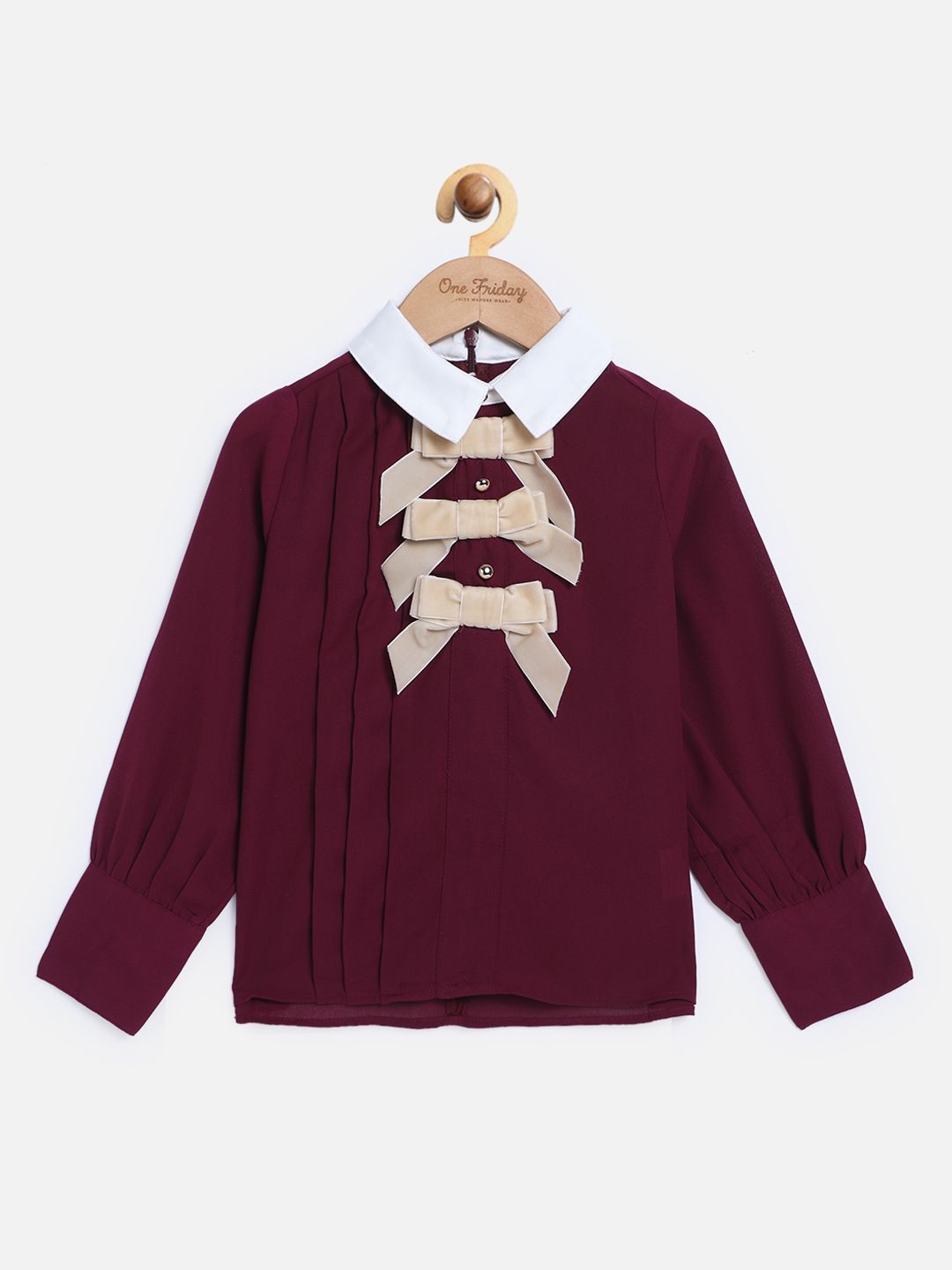 

One Friday Girls Purple Full Sleeves Top