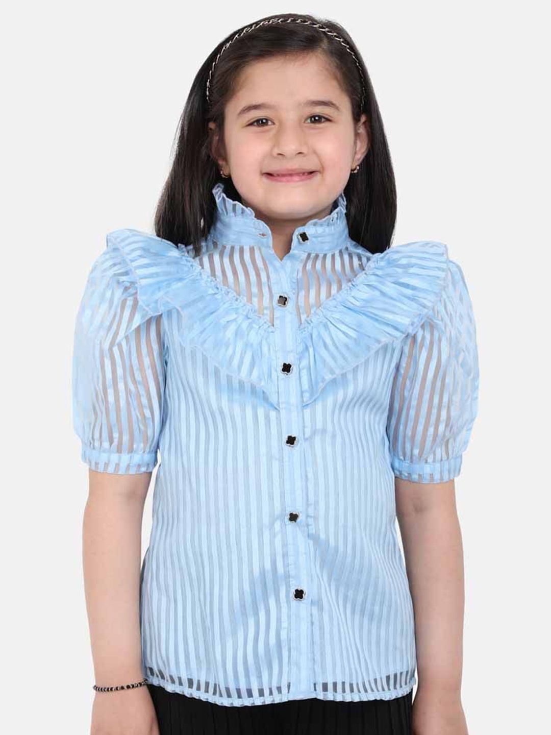 

One Friday Girls Blue Stripe Top