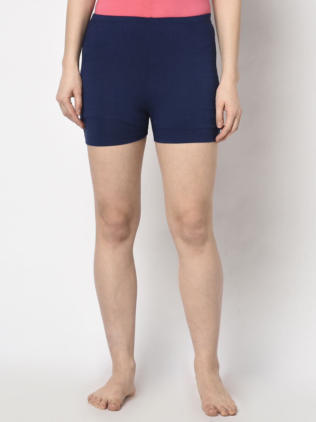 Espresso Women Mid-Rise Slip-On Lounge Shorts, Navy blue