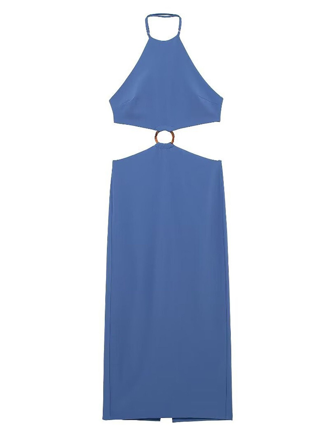 

LULU & SKY Women Halter Neck Maxi Dress, Blue