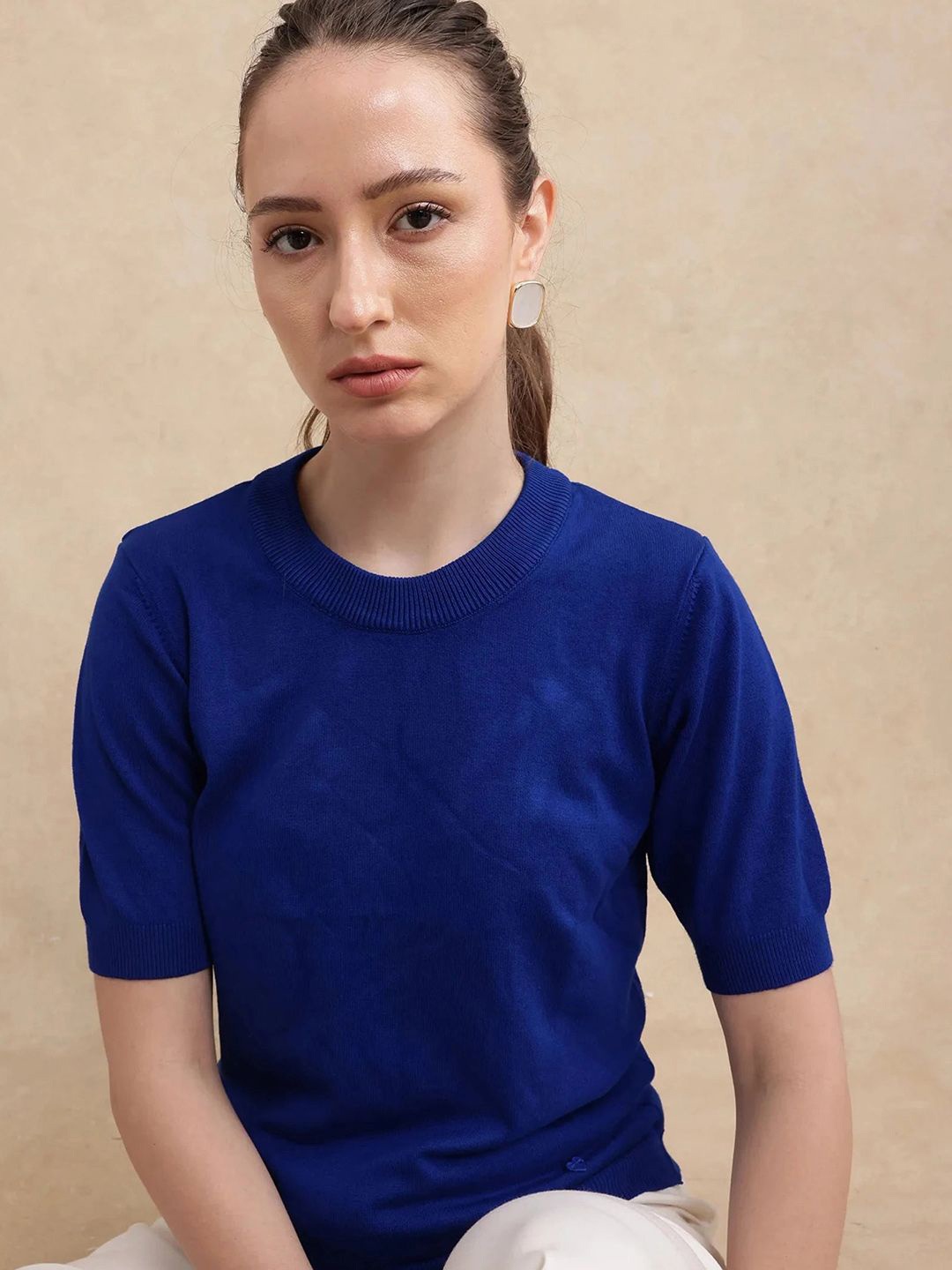 

RAREISM Women Rohrdo Primary Blue Sweaters
