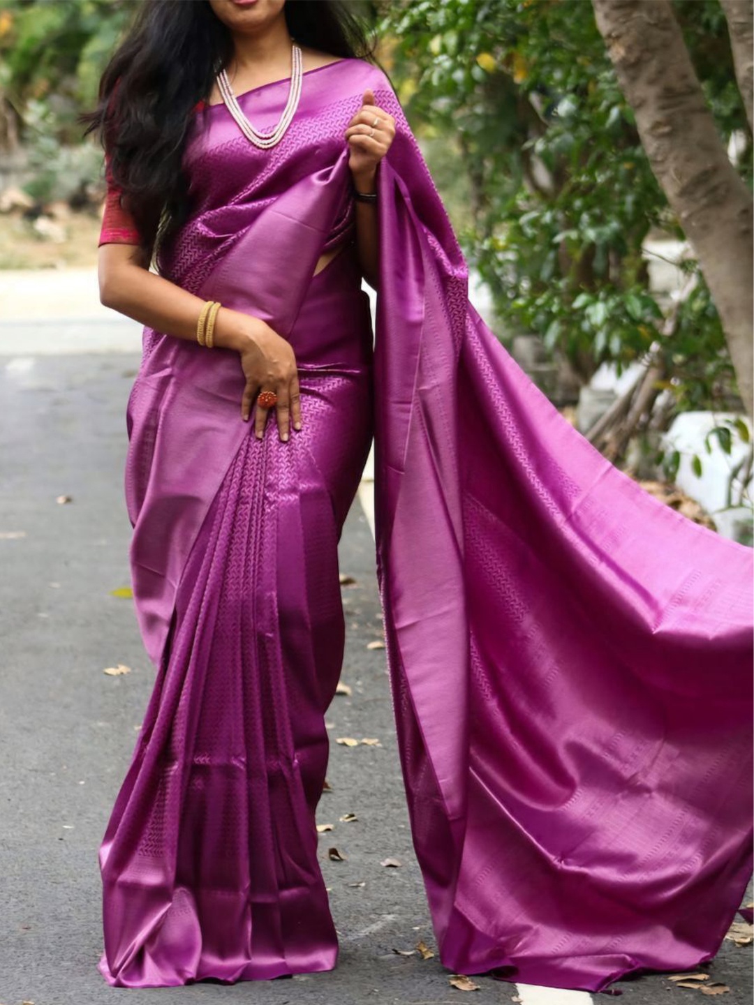 

choiceit Woven Design Zari Saree, Pink