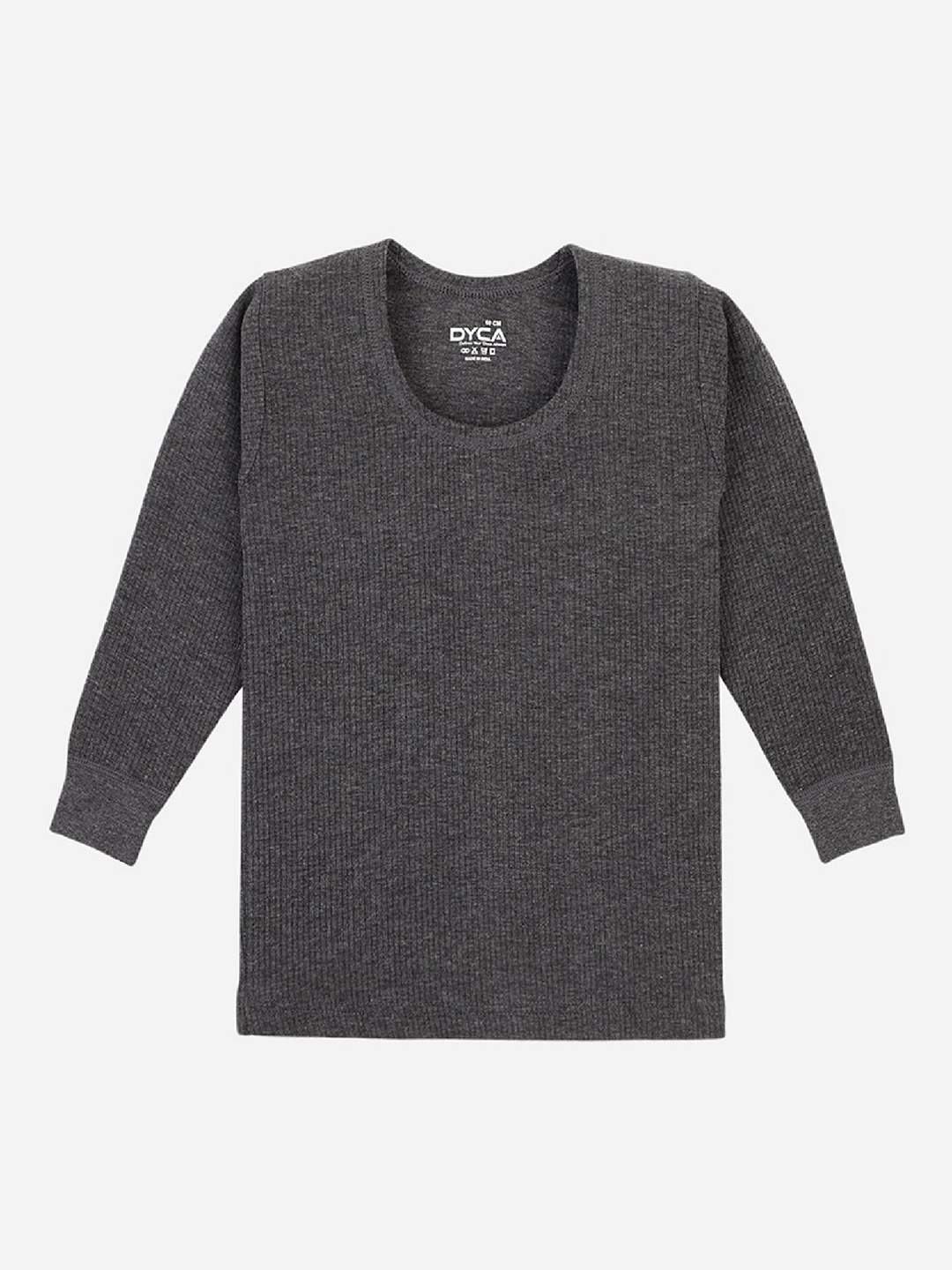 

DYCA Kids Ribbed Cotton Thermal Tops, Charcoal