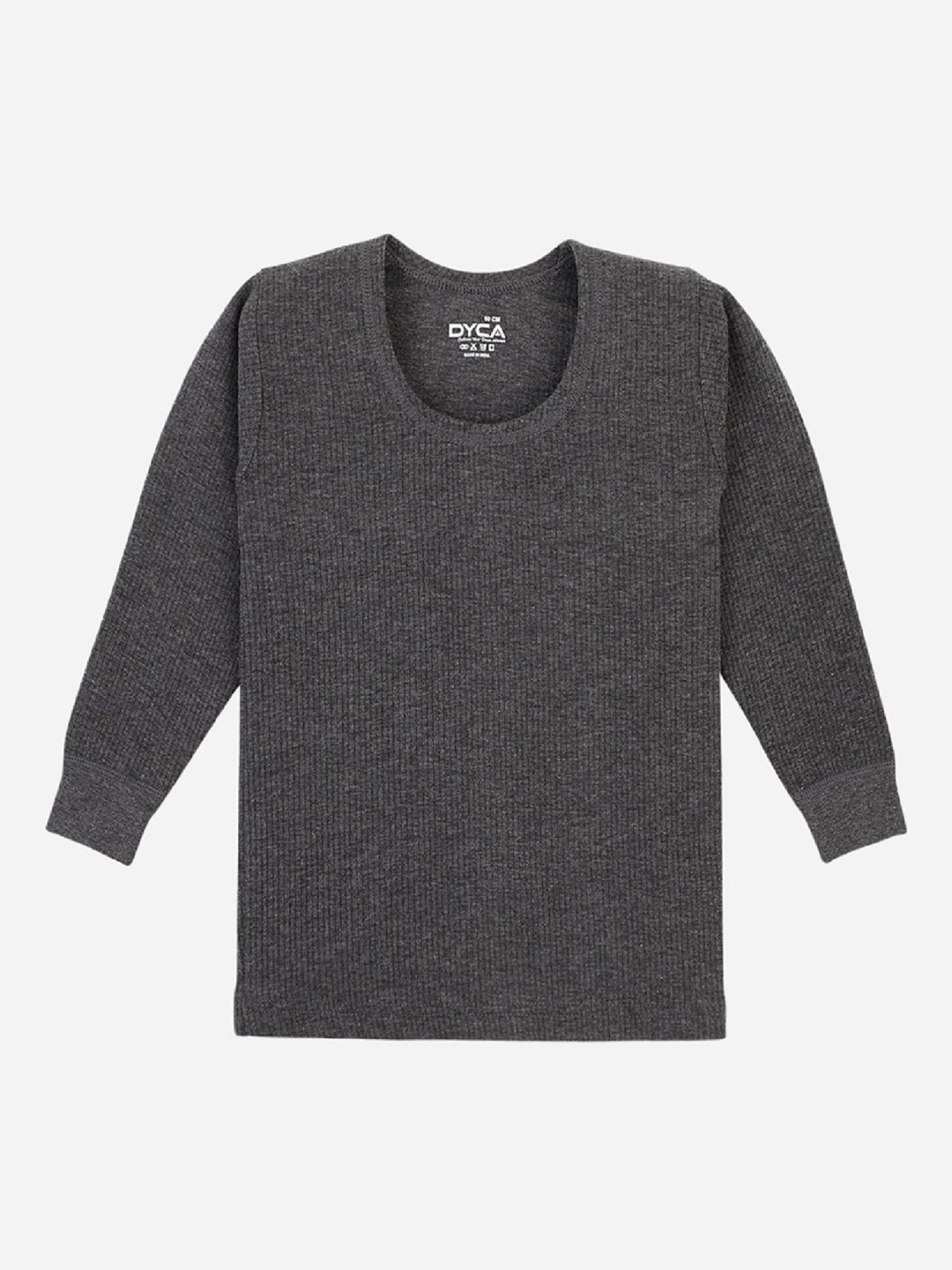 

DYCA Kids Ribbed Cotton Thermal Tops, Charcoal