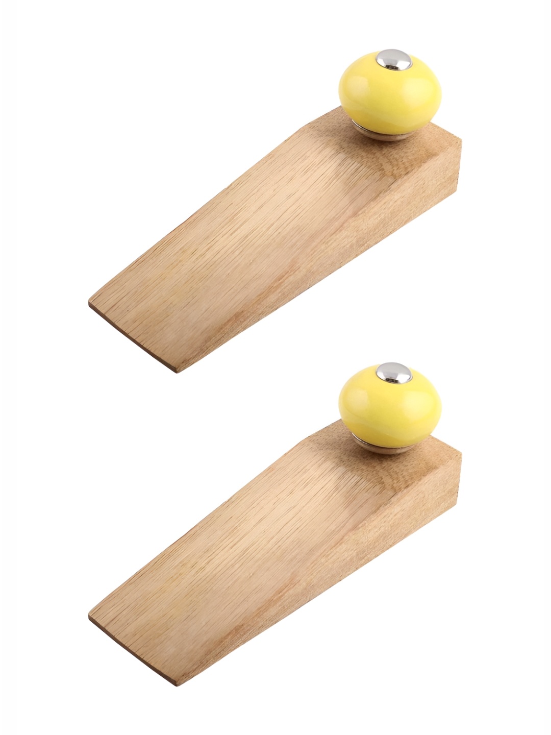 

Indianshelf Brown & Yellow 2 Pieces Wooden Door Stoppers