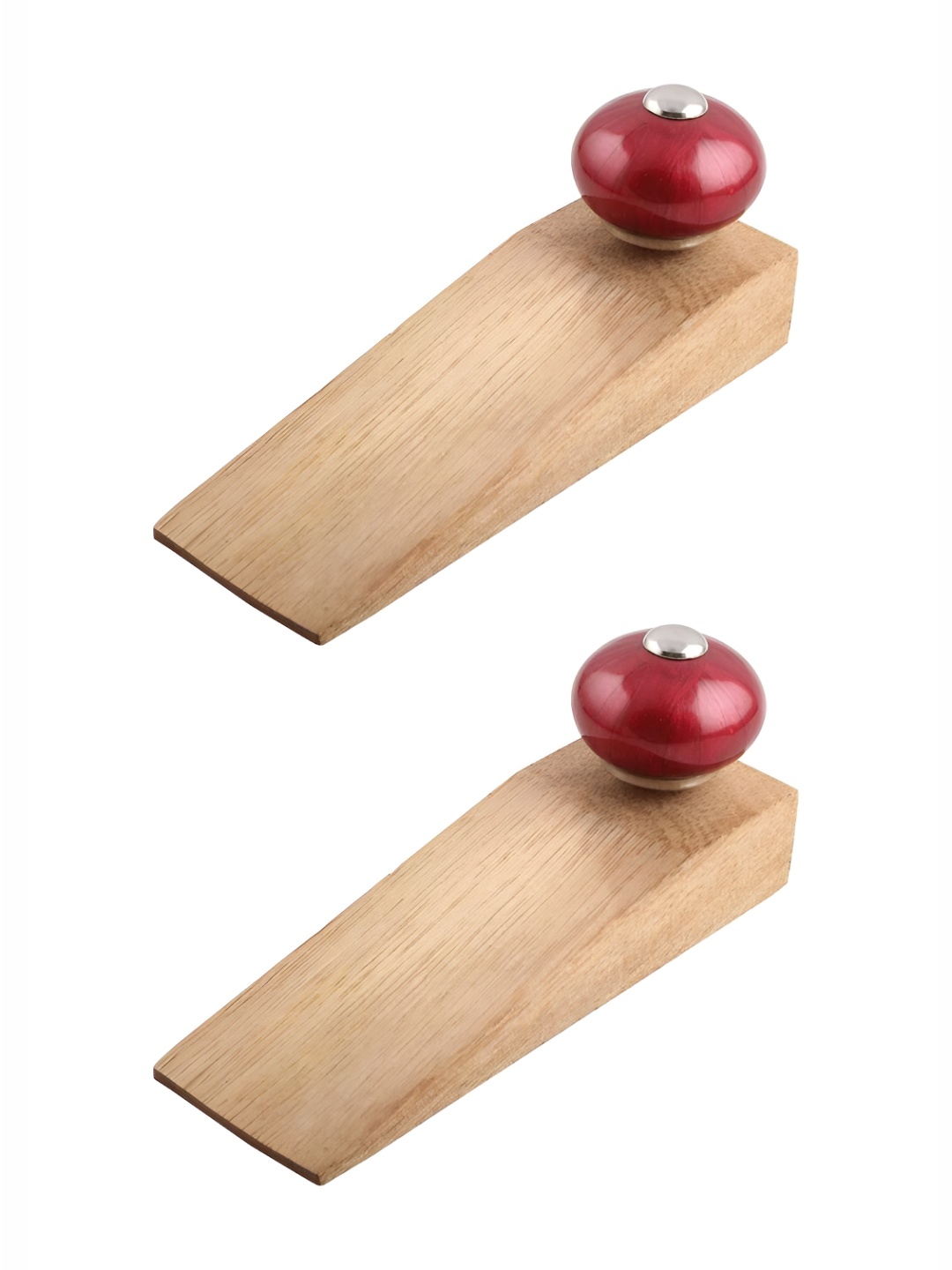 

Indianshelf Brown & Red 2 Pieces Wooden Door Stoppers