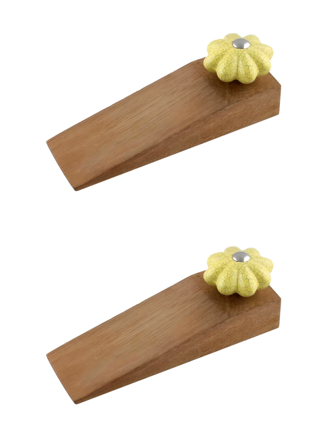 

Indianshelf Brown and Yellow 2 Piece Floral Textured Door Stoppers
