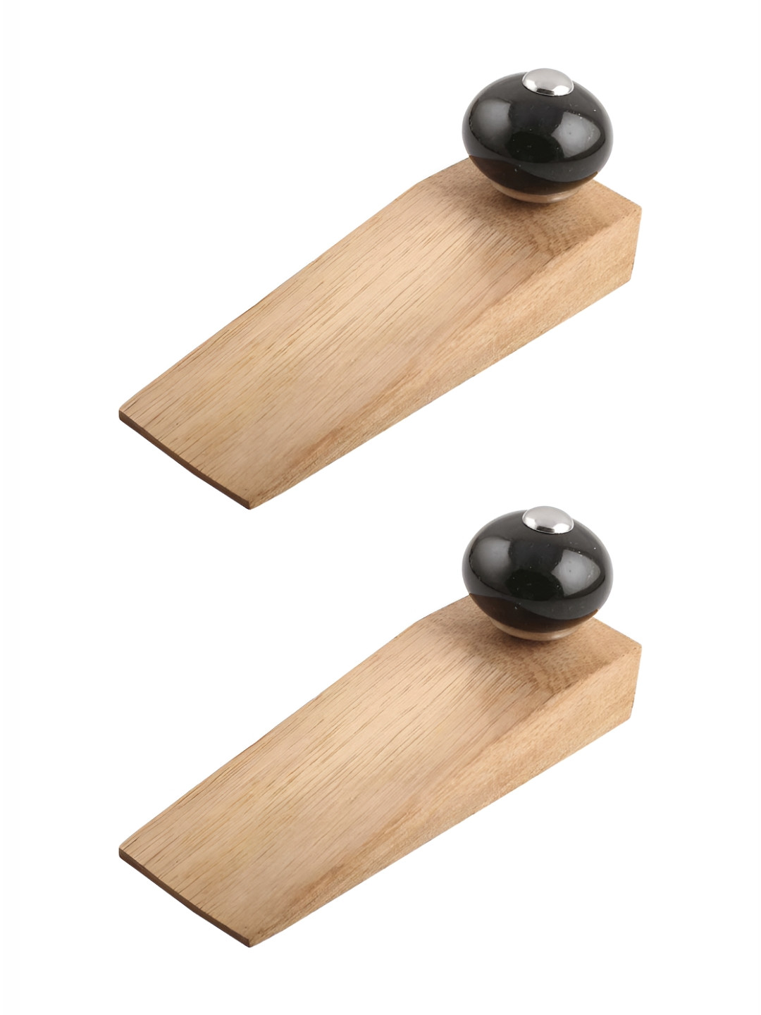 

Indianshelf Brown & Black 2 Pieces Wooden Outdoor Door Stoppers