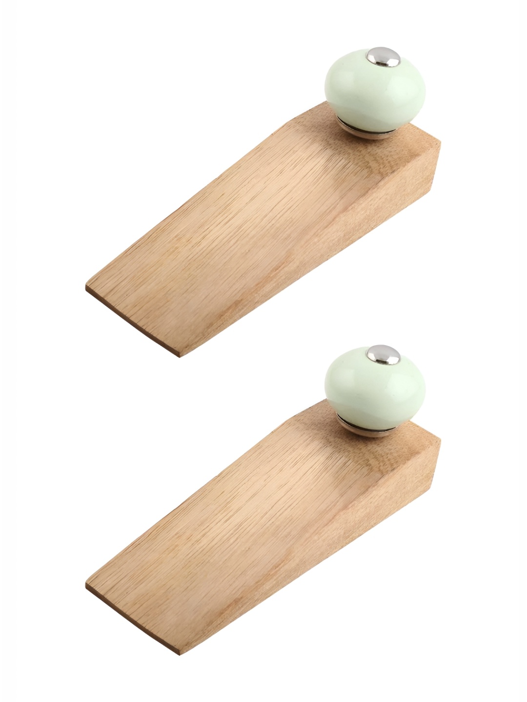 

Indianshelf Brown & Green 2 Pieces Wooden Door Stoppers
