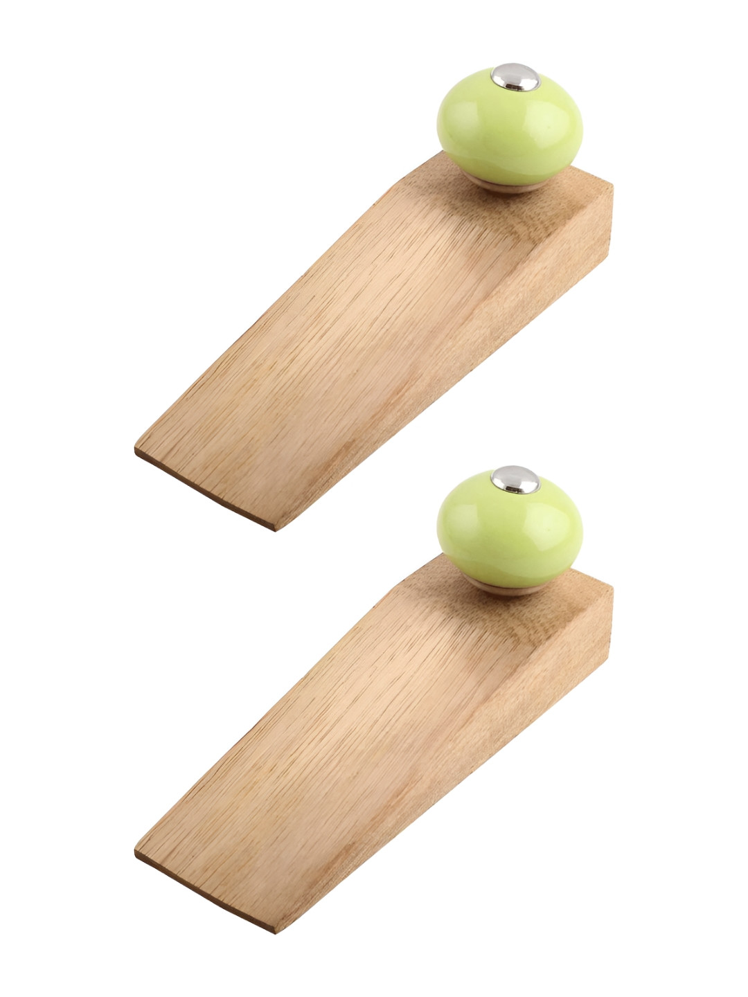 

Indianshelf Brown 2 Piece Wooden Door Stopper