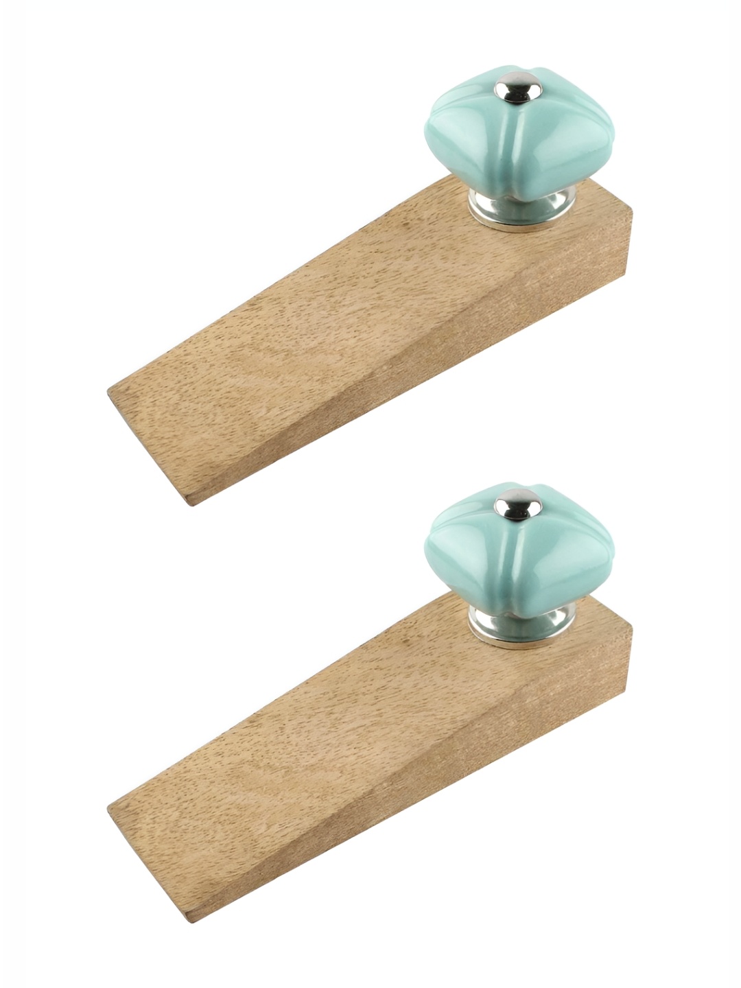

Indianshelf Brown 2 Pieces Wooden Door Stopper