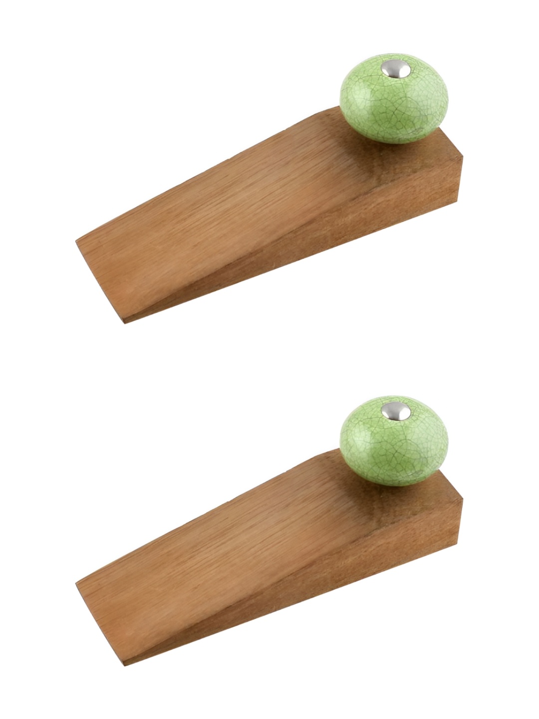 

Indianshelf Brown 2 Pieces Wooden Door Stopper