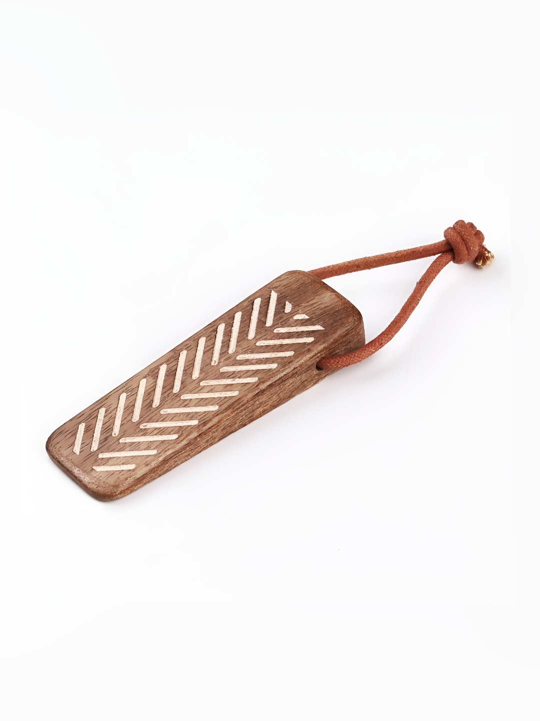 

Indianshelf Brown 7 White Herringbone Wooden Door Stopper