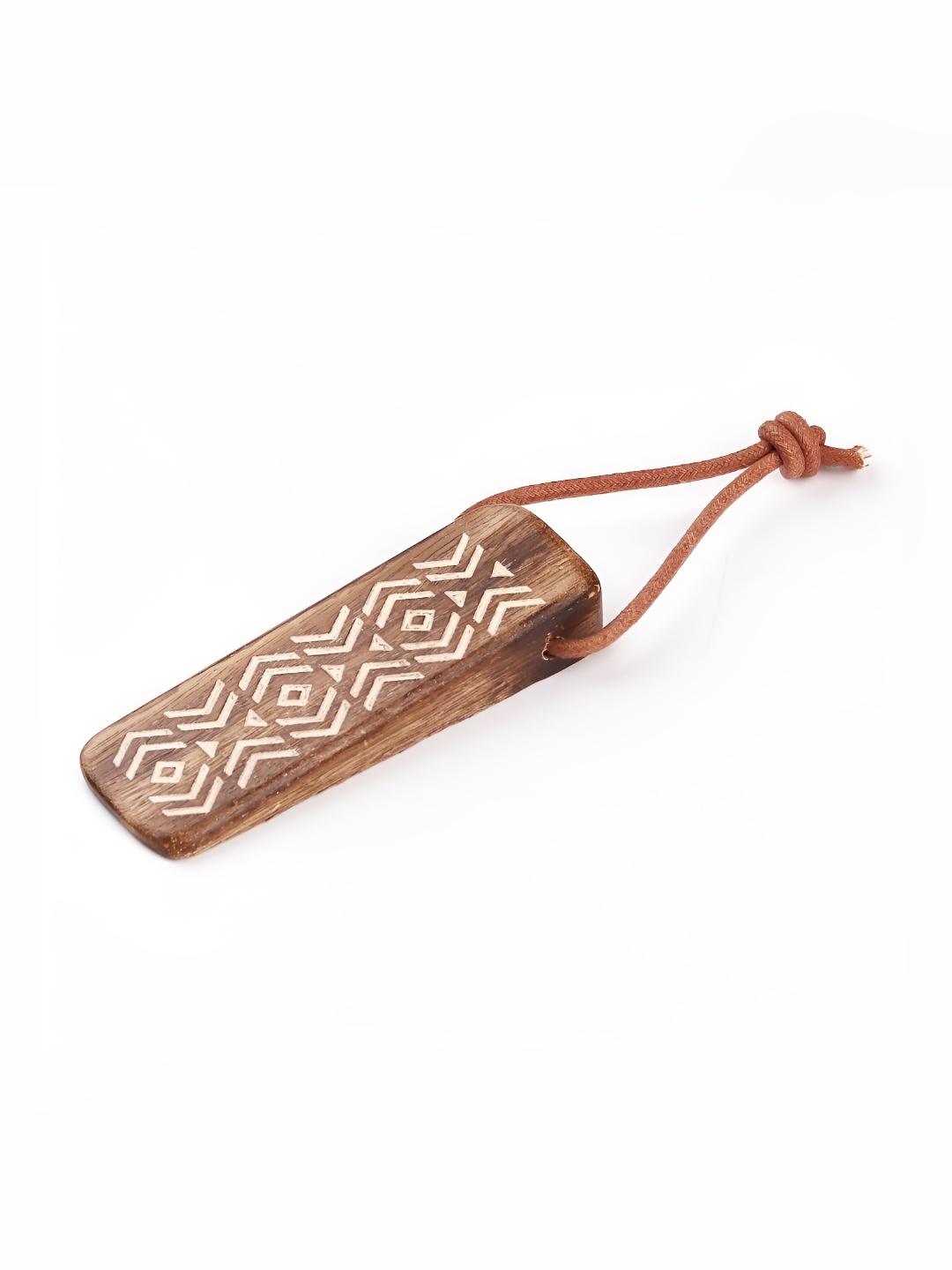 Indianshelf Brown & White Wooden Decorative Door Stopper