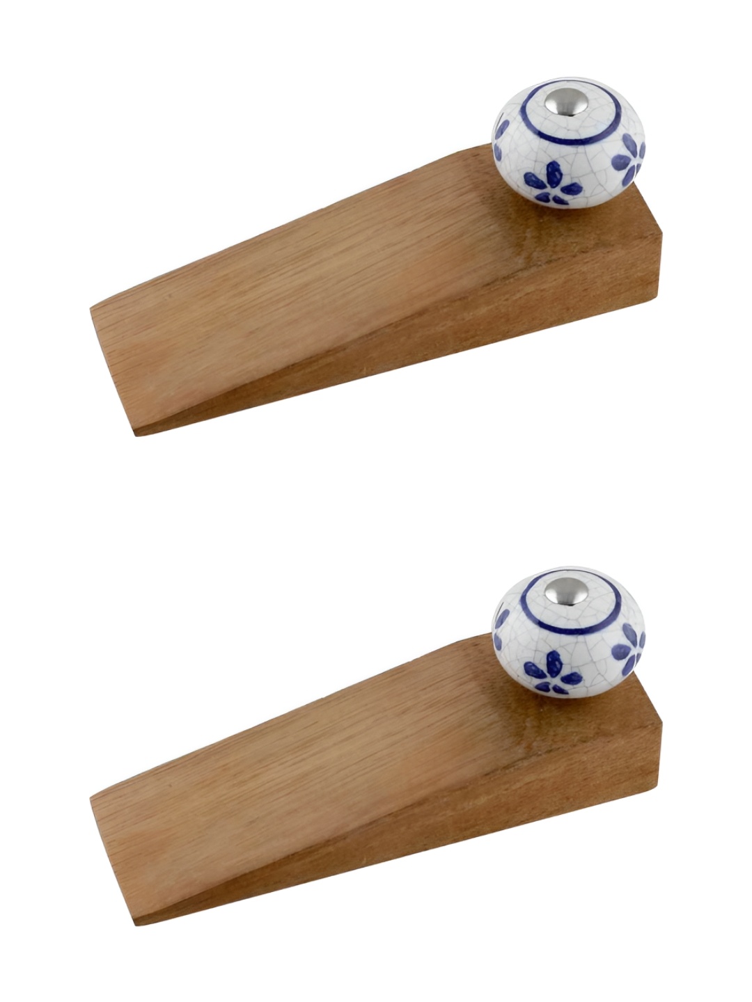 

Indianshelf Brown & Blue 2 Pieces Door Stoppers for Inside Door