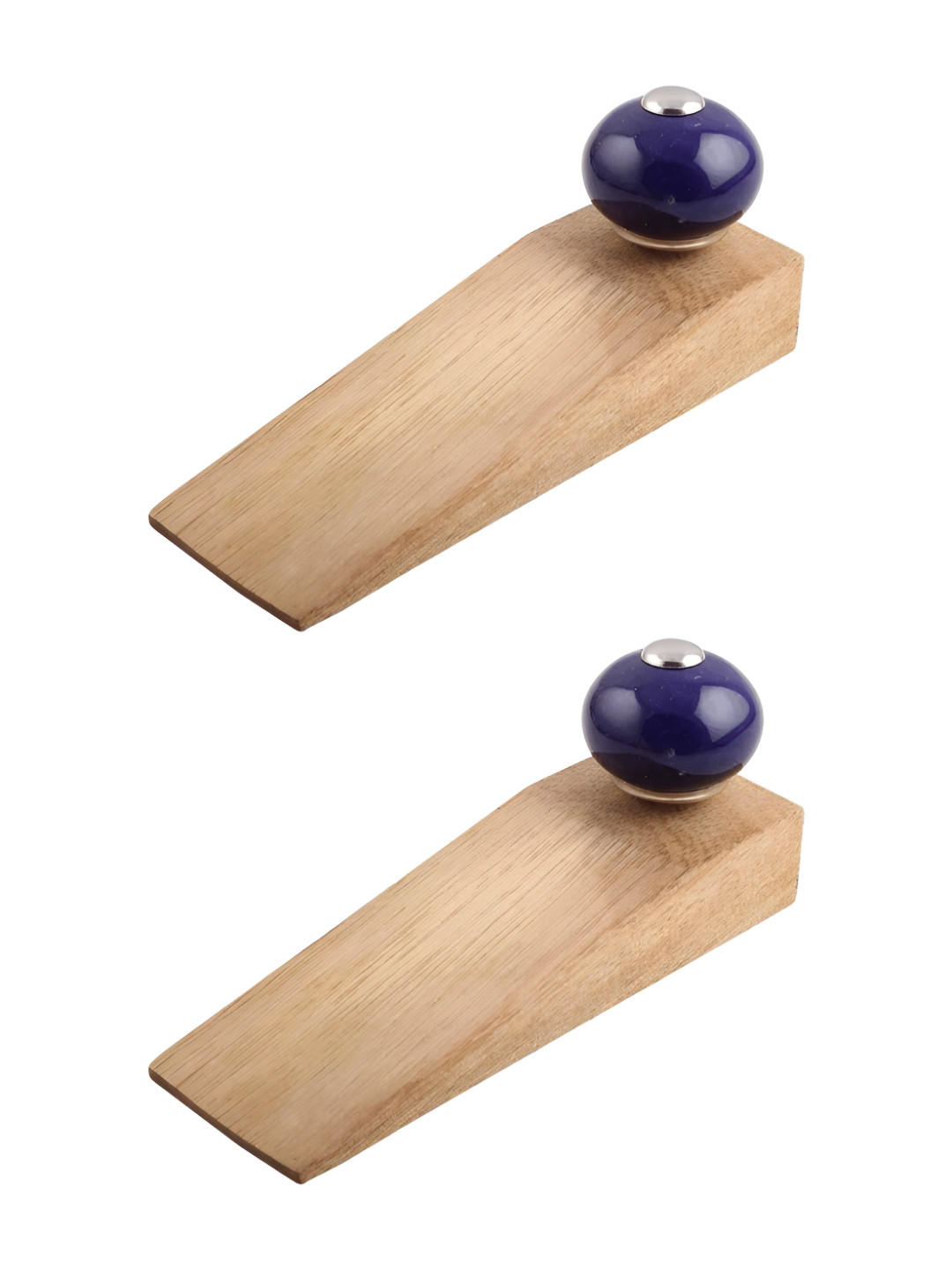 

Indianshelf Brown & Blue 2 Pieces Wooden Door Stoppers