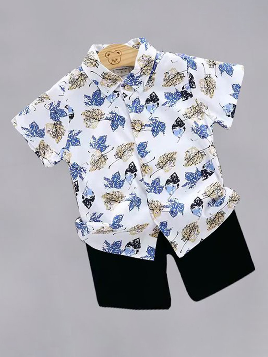 

DANGAR Kids Printed Shirt with Shorts, White