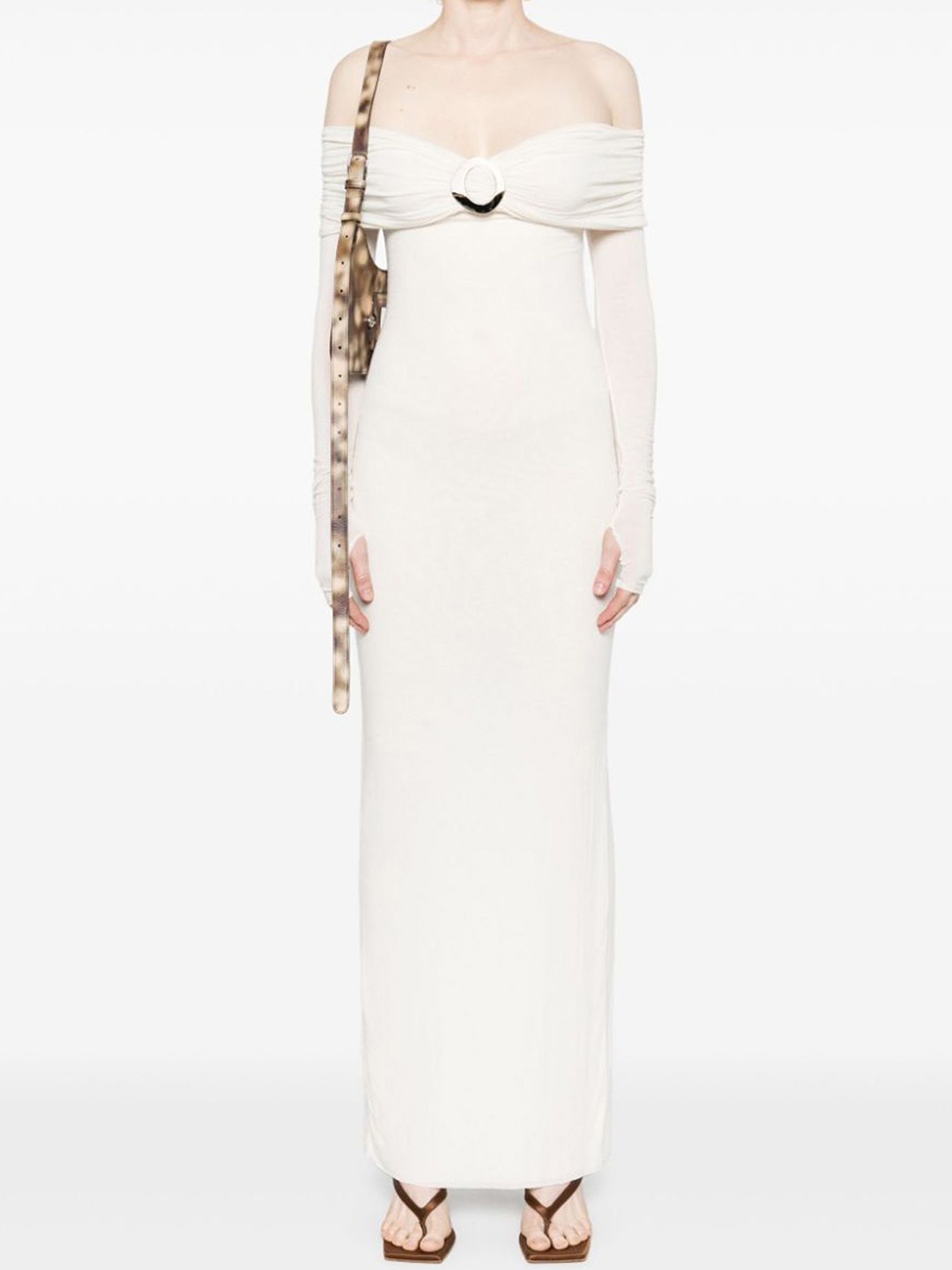 

LULU & SKY Off-Shoulder Maxi Dress, White