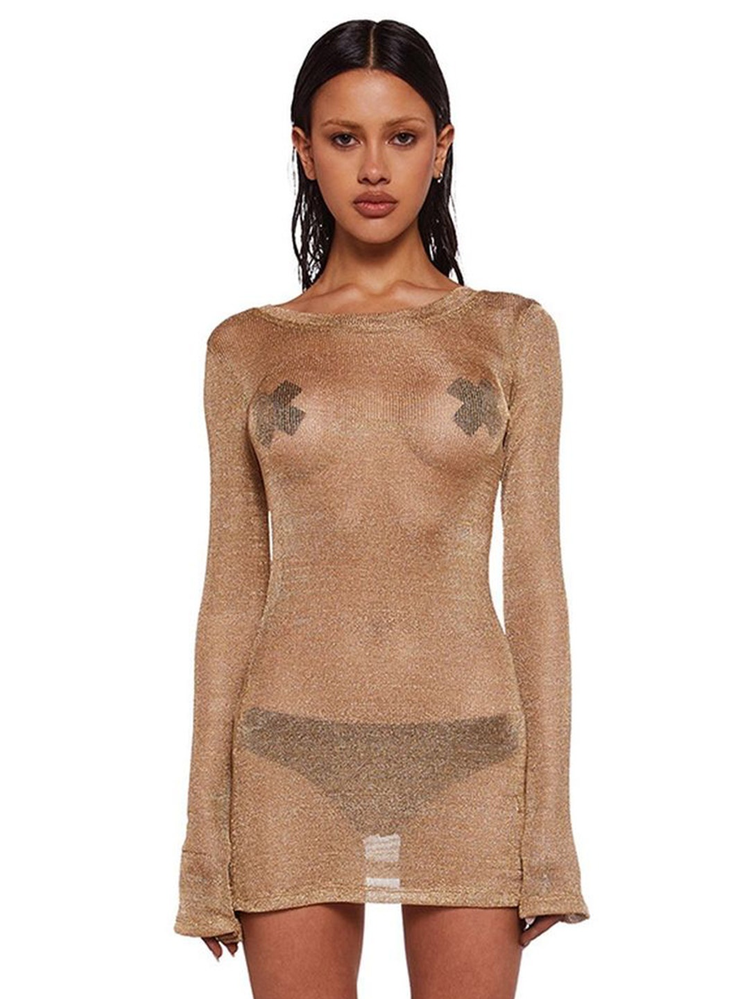 

LULU & SKY Women A-Line Mini Dress, Transparent