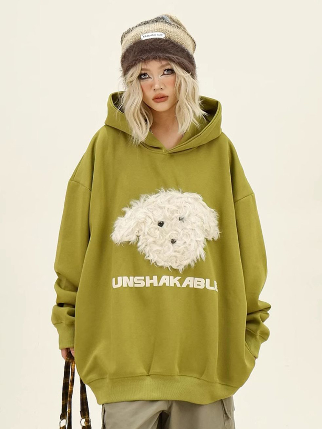 

StyleCast Women Printed Hooded Sweatshirt, Green
