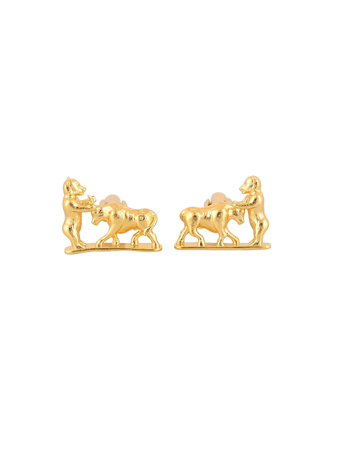 

House of Pataudi Men Gold-Plated Cufflinks