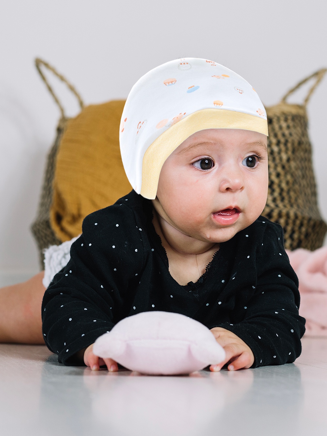 

SYGA Kids Printed Beanie, Yellow