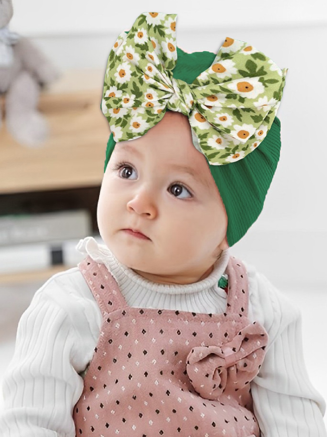 SYGA Kids Printed Beanie, Green