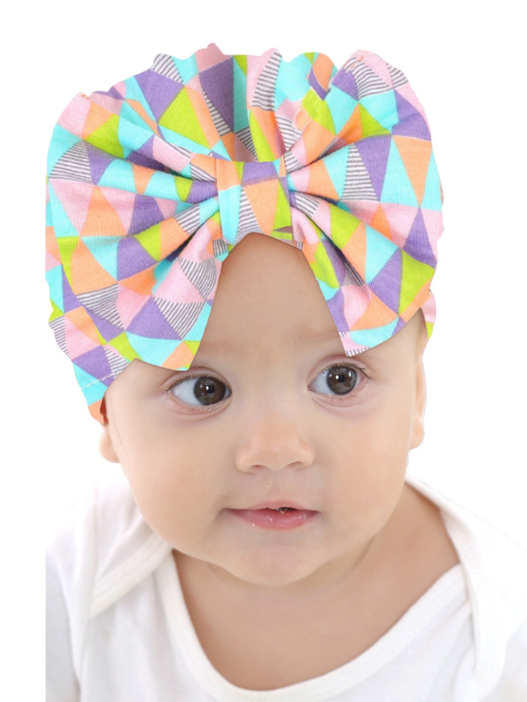 

SYGA Kids Printed Bow Beanie, Yellow