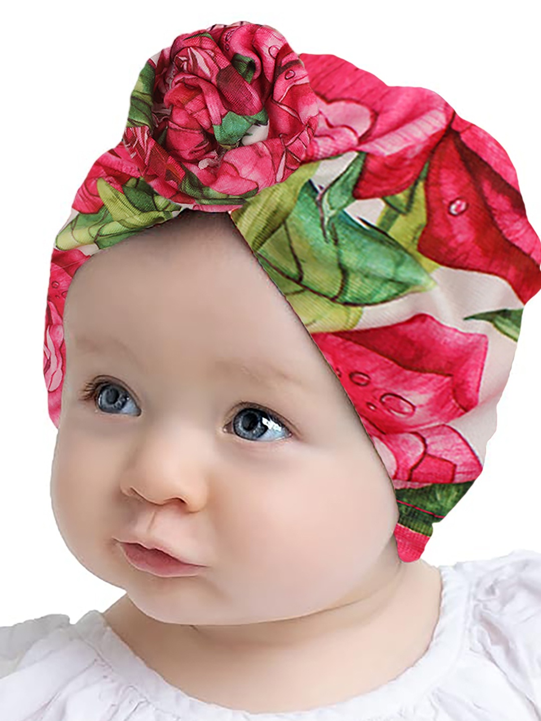 

SYGA Girls Turban Printed Tire Beanie, Red