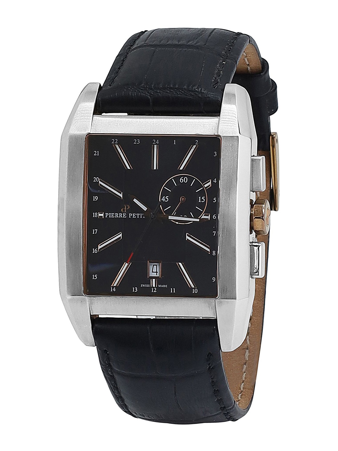 

Jacques Lemans Men Dial & Leather Straps Analogue Chronograph Watch P-862C, Black